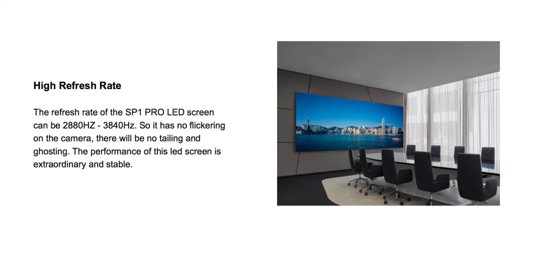 P0.9 P1.25 P1.56 P1.538 P1.875 16: 9 Ratio 600mm*337.5mm UHD Fine Pitch Small Pitch Pixel Meeting Room Conference Room Video Wall LED Panel LED Display